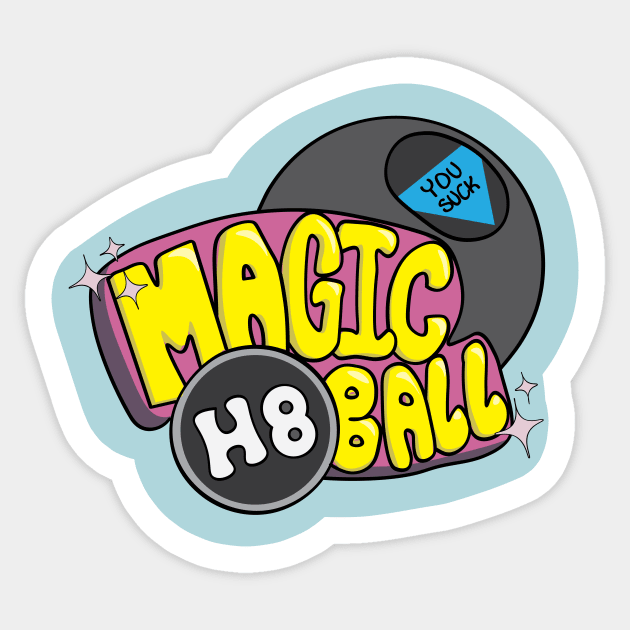 Magic H8 Ball Sticker by Actually AJ Art